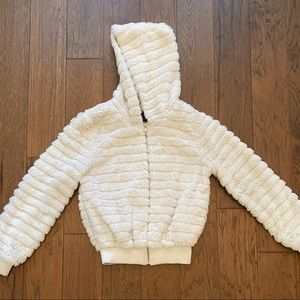 Size S, White-Colored Fur Coat